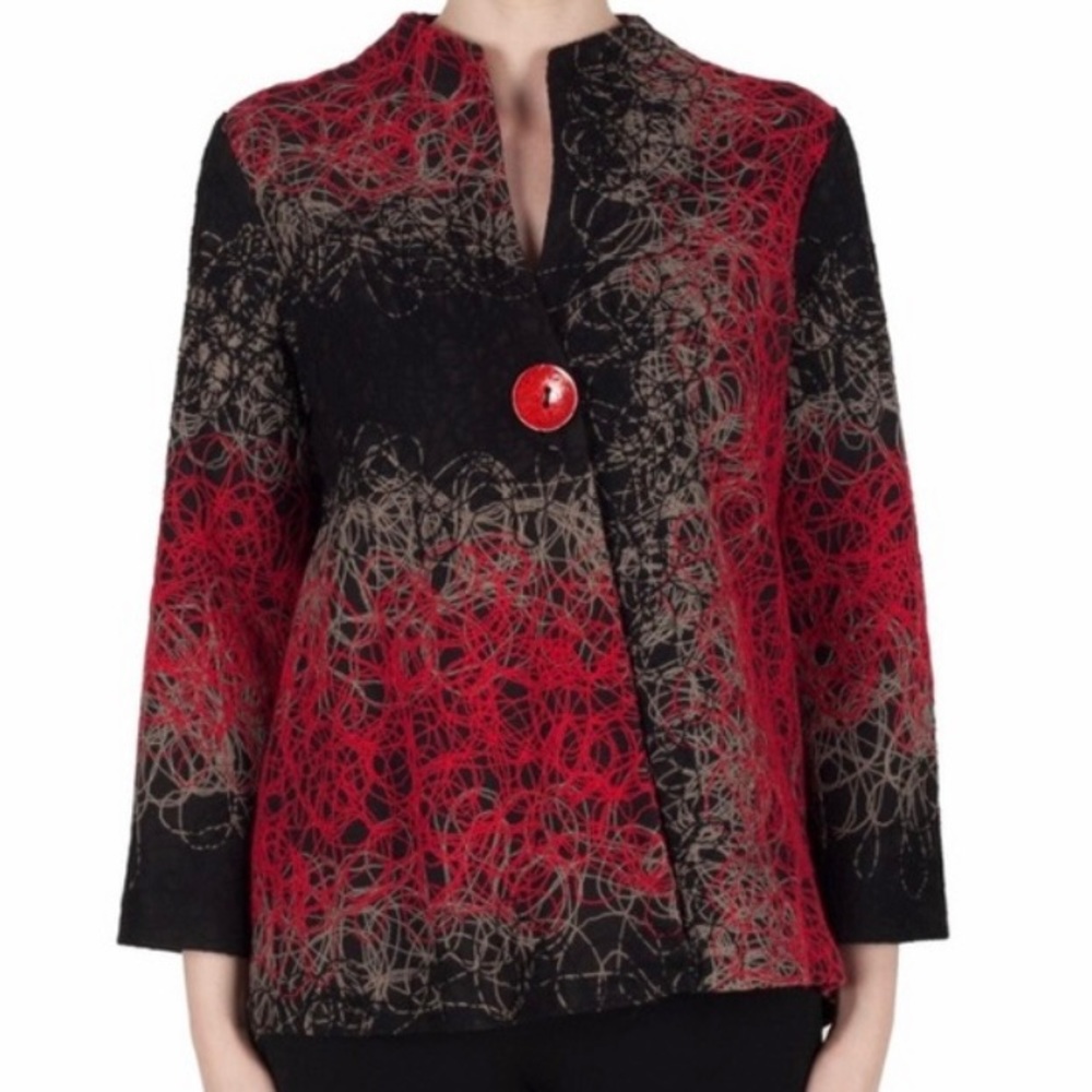 Joseph Ribkoff Embroidered Swing Jacket
